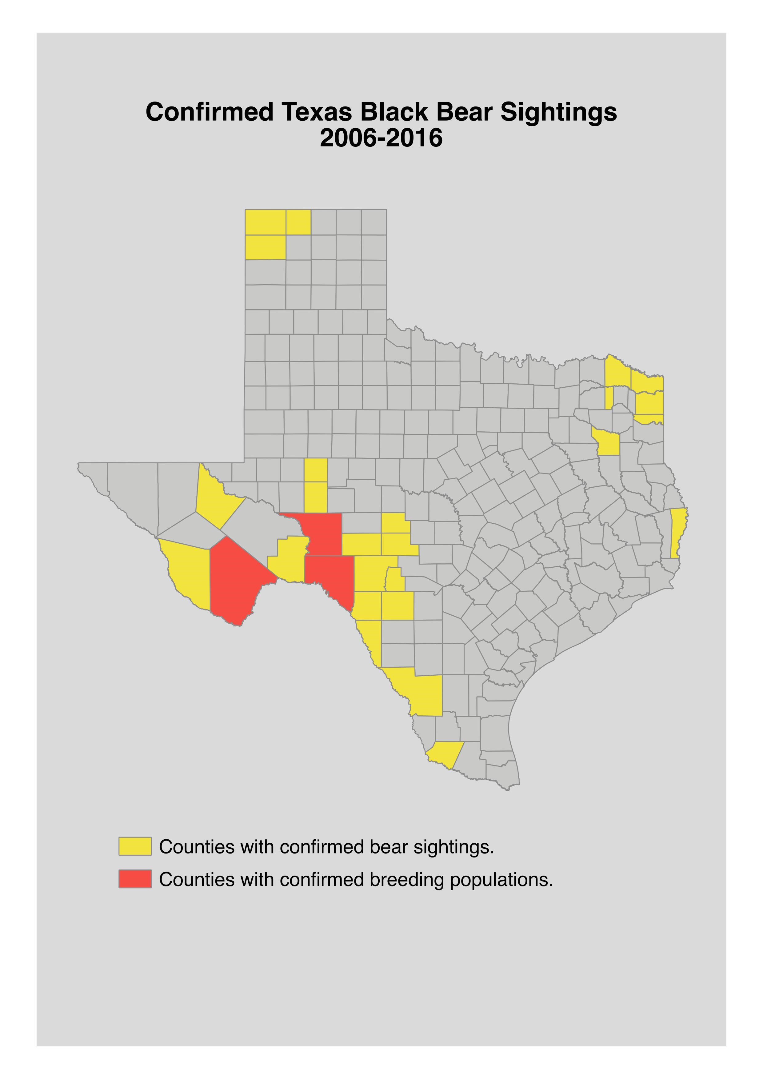 Texas Black Bear Sightings Map 2024 - Velma Jeanette